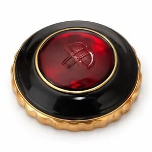 Jean Patou Joy Solid Perfume Compact France 4.3 G Gold Red Black Case VtG